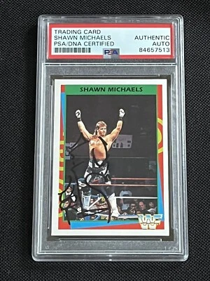 SHAWN MICHAELS 1995 MERLIN WWF SIGNED AUTOGRAPHED CARD PSA/DNA CERTIFIED - Image 1 of 2