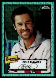 2021 Topps cromo platino aniversario Cole Hamels refractor onda acuática #474 - Imagen 1 de 2