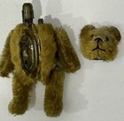 ANTIGUO ESPEJO COMPACTO OSO DE PELUCHE MOHAIR ARTICULADO 3,5"" SCHUCO ¡BONITO!