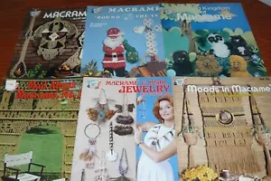 Lot of 6 Vintage 1970s Macrame Pattern Booklets 'Round the Year Jewelry Moods.. - Picture 1 of 6