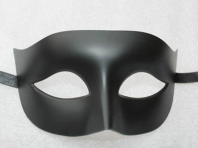 THE GOOD LIFE MATT BLACK QUALITY MENS OR LADIES MIDNIGHT VENETIAN MASQUERADE PARTY EYE MASK