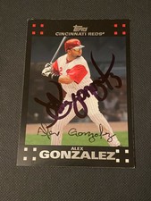 Alex Gonzalez Signed 2007 Topps Card Auto Cincinnati Reds Autograph Baseball COA