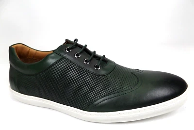 NEW! Driver Club Mens Brooklyn Wing Tips Casual Shoes Size 8.0 M, Green Leather - Image 1 of 4