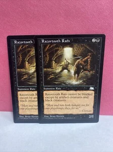 Magic The Gathering Razortooth Rats Regular Weatherlight X2 NM 1997 - Picture 1 of 5