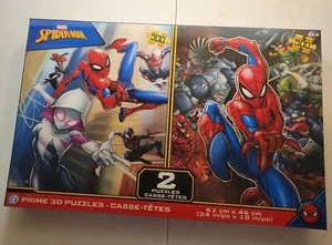 2 COMPLETE Marvel Spiderman 3D Puzzles 500pc each *1 SEALED - Picture 1 of 10
