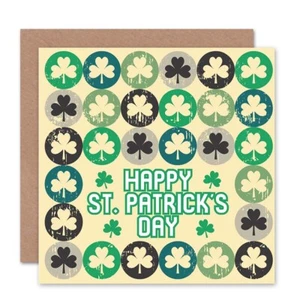 St. Patricks Day Grunge-Muster Geburtstagskarte - Bild 1 von 4