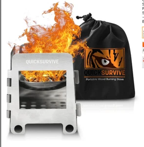 New in package quick survive portable wood burning stove plus quick fire fire... - Picture 1 of 10