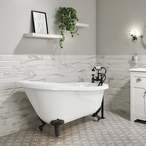Freestanding Single Ended Roll Top Slipper Bath with Feet BeBa_25411/76758MASTER - Picture 1 of 26
