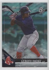 2021 Bowman Platinum Top Prospects Aqua Ice Foilboard /250 Gilberto Jimenez