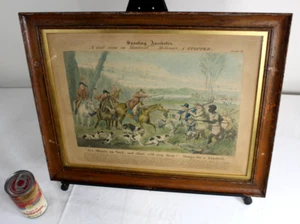 Antique Engraving Fox Hunt Print H Alken Framed Sporting Anecdotes MONTREAL - Picture 1 of 22