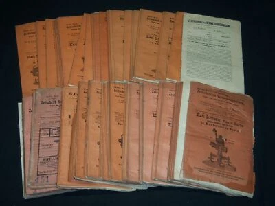 1906-1918 ZEITSCHRIFT FUR VERMESSUNGSWESEN GERMAN MAGAZINE LOT OF 81 - WR 106J Foto 1 de 4