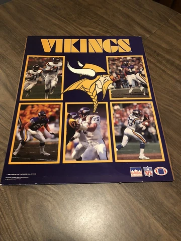 True Vintage 1988 Minnesota Vikings NFL Player Collage 16x20” Poster Cover