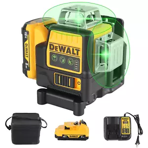 DeWalt DW089LG 12V Green Line 3 x 360 Laser Level Laser Battery + Charger - Picture 1 of 13