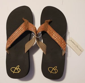 Bobbie Brooks Damen Must Haves Slipper Zehenstegsandalen braun Riemen M (7-8) NEU - Bild 1 von 5