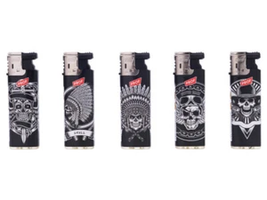 Feuerzeug Gas Feuerzeuge mit Jet Flamme Klut Motiv Serie Skull Indianer - Bild 1 von 9