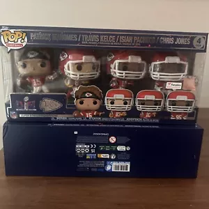 Funko POP Football Kansas City Chiefs Super Bowl LVIII 4-Pack Fanatics Exclusive - Picture 1 of 3