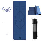 TPE Beautiful Yoga Mat Extra ThickWith Carry Bag & Strap For Pilates & Workout