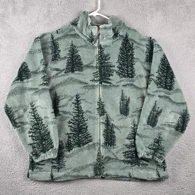 Suéter De Colección Northern Lifestyles Para Hombres XL Cremallera Completa Chaqueta Polar Pinos Foto 1 de 4