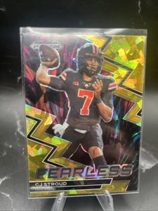 Selecciones del draft de Panini Prizm 2023 - Fearless C.J. Stroud #F-17 Gold Ice Prizm (RC) - Imagen 1 de 2