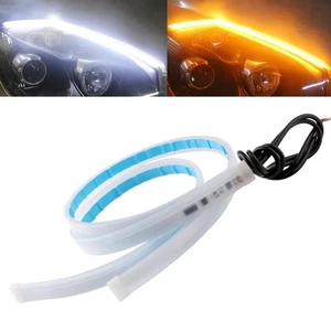 Qasim 45 cm Flexible Coche DRL LED Tira Luces de circulación diurna con 17,7 pulgadas Se... - Imagen 1 de 7