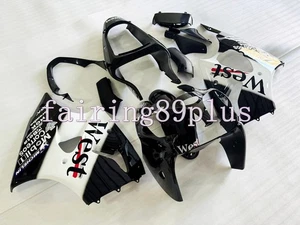Black White West ABS Injection Fairing Fit for 2000-02 ZX6R 05-08 ZZR600 - Picture 1 of 7