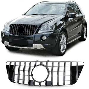 Sport Kühlergrill Schwarz Glanz Chrom für Mercedes M Klasse ML W164 08-11 - Picture 1 of 6