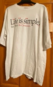 Camiseta De Colección Life Is Simple Eat Sleep Be Canadian Grande (LEER) - Imagen 1 de 8
