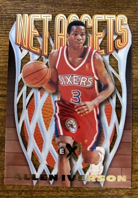 1996 E-X2000 Allen Iverson Net Assets #7 76ers Rookie RC - Image 1 of 3