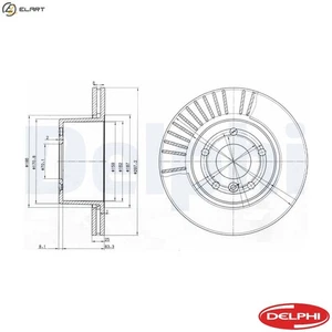2x BRAKE DISC BG3737C FOR LAND ROVER DISCOVERY/II/Mk 10/15P 2.5L 5cyl94D 3.9L - Picture 1 of 9