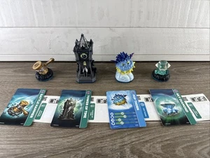 (4) SKYLANDERS Swap-Force Tower of Time / Pop Thorn / Hammer / Diamond w Cards - Picture 1 of 5