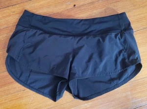 ¡¡Increíbles pantalones cortos deportivos negros para mujer de Lululemon!! ¡Talla 8!! - Imagen 1 de 5