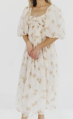 Maxi vestido Worth Harlow en color topo floral - apto para golpes Foto 1 de 4