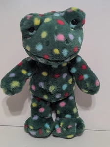 Peluche Build A Bear Jolly Jumps Rana Sapo Vacaciones Verde Lunares Usado en Excelente Condición - Imagen 1 de 8