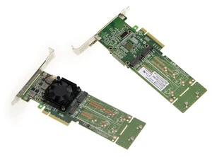 Controller Card Pcie 3.0 8x for 4 SSD M.2 Nvme M Key (M2 Ngff ) . Plx Pex 8747 - Picture 1 of 4