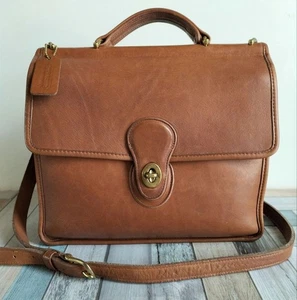 [ Excellent ] Old COACH 9927 Brown Leather Crossbody Shoulder Bag 90s Willis - Imagen 1 de 9