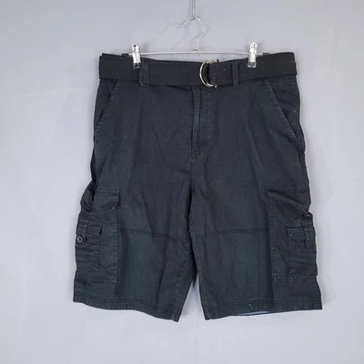 Pantalones cortos cargo Airwalk para hombre negros talla 34 algodón spandex con cinturón Foto 1 de 4
