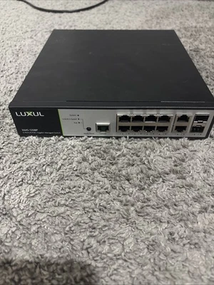 Luxul XMS-1208P 12-Port/8 PoE+/SFP Gigabit Managed Switch Black - Image 1 of 4