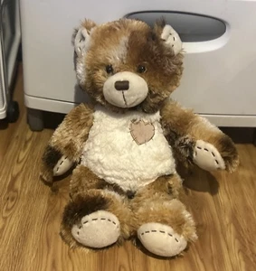 Build a Bear hellbraun Teddy Kaliko Stich Patchwork Herz Plüsch 16 Zoll 2011 - Bild 1 von 7