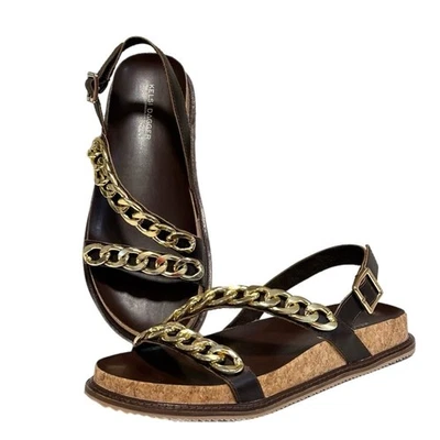 Sandalia Kelsi Dagger BWB Brooklyn Script marrón búfalo talla 10 Foto 1 de 4