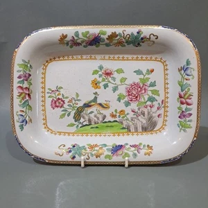 Plato de servir Copeland Spode diseño pavo real piedra China - Imagen 1 de 8
