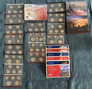 1999 thru 2008 U.S. Mint Uncirculated Sets (see desc) - Picture 1 of 8
