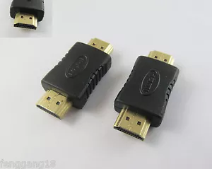 HDMI Male To Male Coupler Gender Extender Adapter Connector M/M HDTV 1080P Gold - Picture 1 of 1