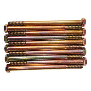 (10) 1/2"-13 X 7-1/2" Grade 8 Hex Head Cap Screw Bolt Yellow Zinc Plated Coarse - Picture 1 of 7