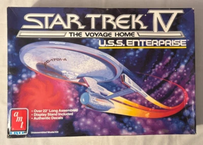 Vintage Star Trek IV The Voyage Home AMT Enterprise Model Kit - NEW Opened Box - Image 1 of 4