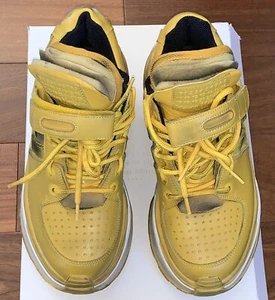 MAISON MARGIELA DISTRESSED LOW-TOP 'Retro Fit' YELLOW LEATHER SNEAKERS Sz. 38/8 - Picture 1 of 13