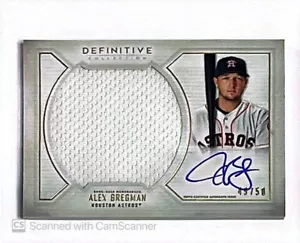 2019 TOPPS DEFINITIVE COLLECTION ALEX BREGMAN AUTO RELIC 43/50 ASTROS - Picture 1 of 2