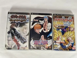 Lot3 PSP Tekken Dark Resurection & Bleach Heat the Soul 5 & Doragon Ball Tag VS. - Picture 1 of 24