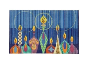 Handgemalte Menora von Tapestry Fair, handbemalte Nadelspitze Leinwand - Bild 1 von 2