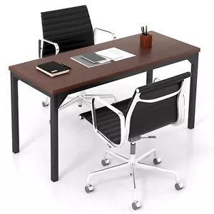 Costway 55" Conference Table Office Computer Study Desk Metal Base Meeting Room - Picture 1 of 7