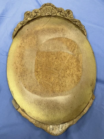 Vintage Ornate Wood? Crown From Art Deco Mirror For Parts Or Repair Cover